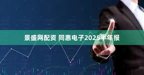 景盛网配资 同惠电子2025半年报