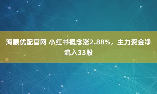 海顺优配官网 小红书概念涨2.88%，主力资金净流入33股